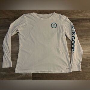 Life is Good White Long Sleeve Shirt